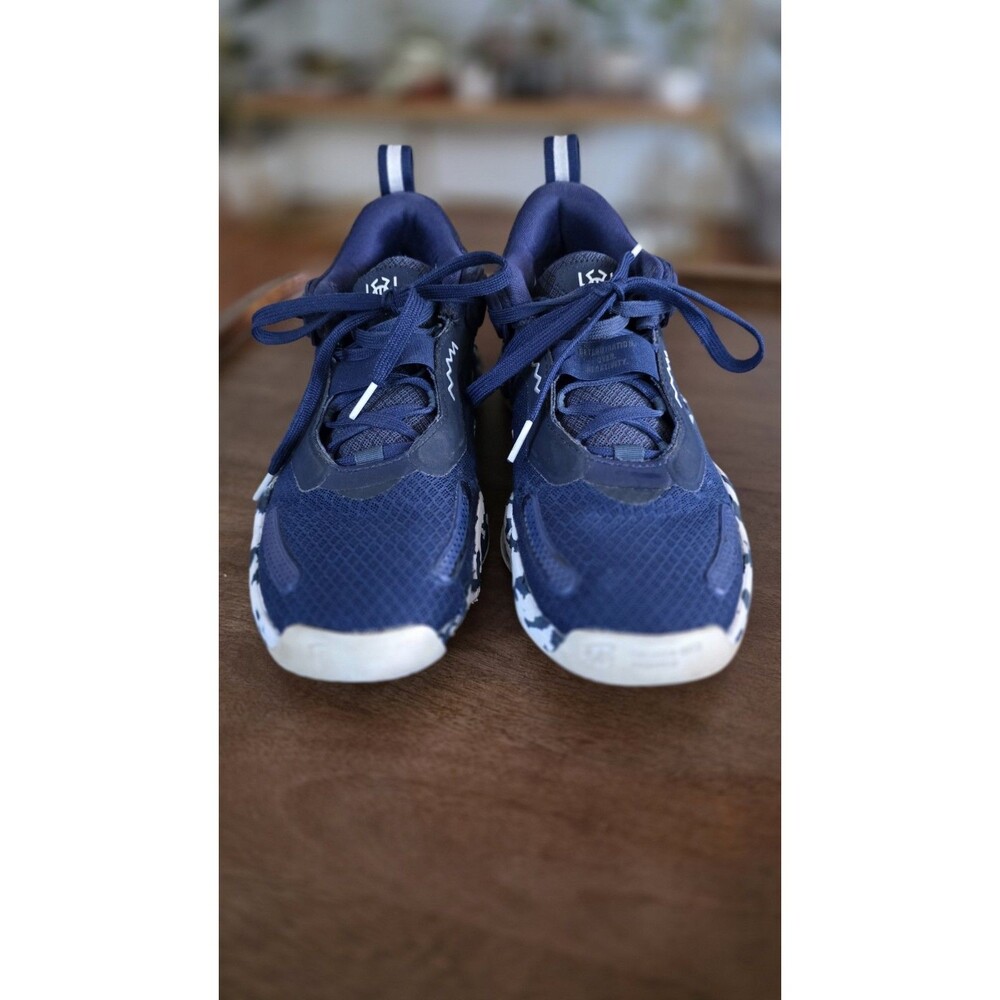 adidas D.O.N. Issue #3 Basketball Sneakers Blue/White Camo 8